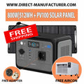 FREE AC + OUKITEL P800E Portable Power Station 800W | 512Wh + PV100W IP68 Solar Panel
