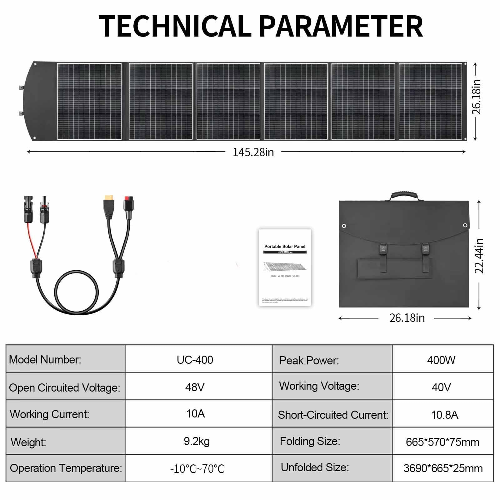 3000W Portable Power Station + 400W Solar Panel