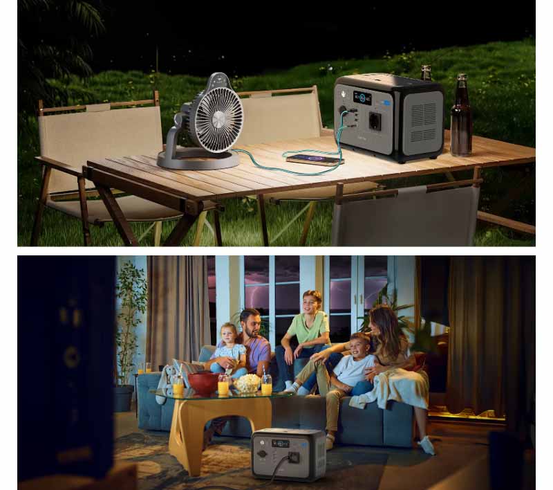 OUKITEL P800E Portable Power Station 800W | 512Wh + PV100W IP68 Solar Panel